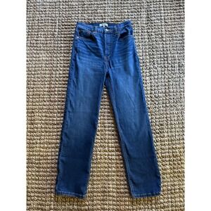 RE/DONE High Rise Straight‎ Leg Dark Wash Denim Jeans Women Size 28